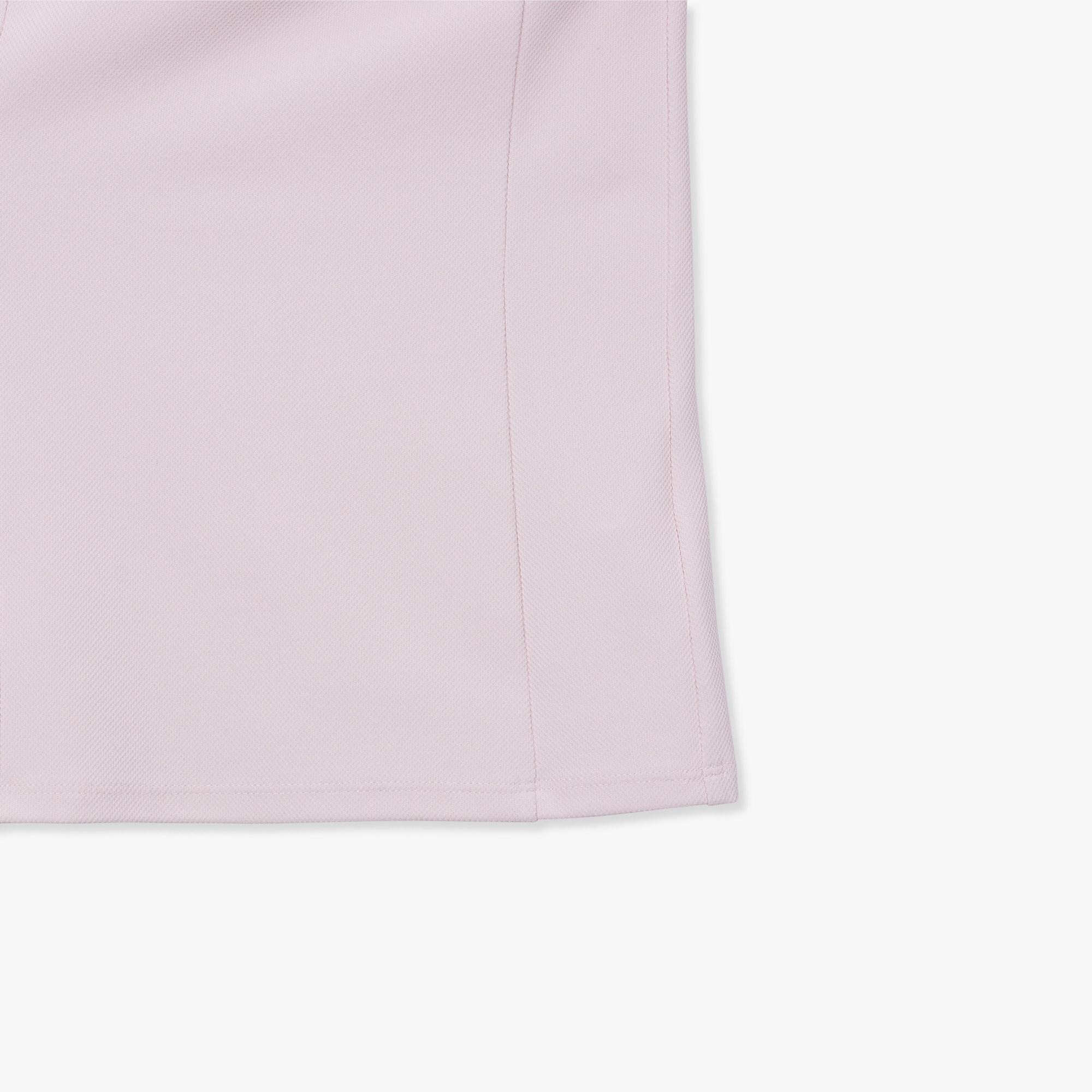 여성 절개 라인 하이넥 칼라 티셔츠_라이트 핑크