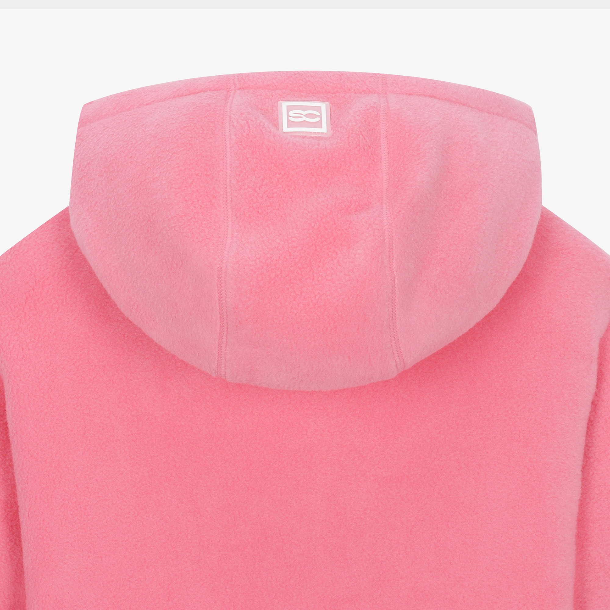 여성 SCOC 엠블럼 플리스 후드 티셔츠_핑크